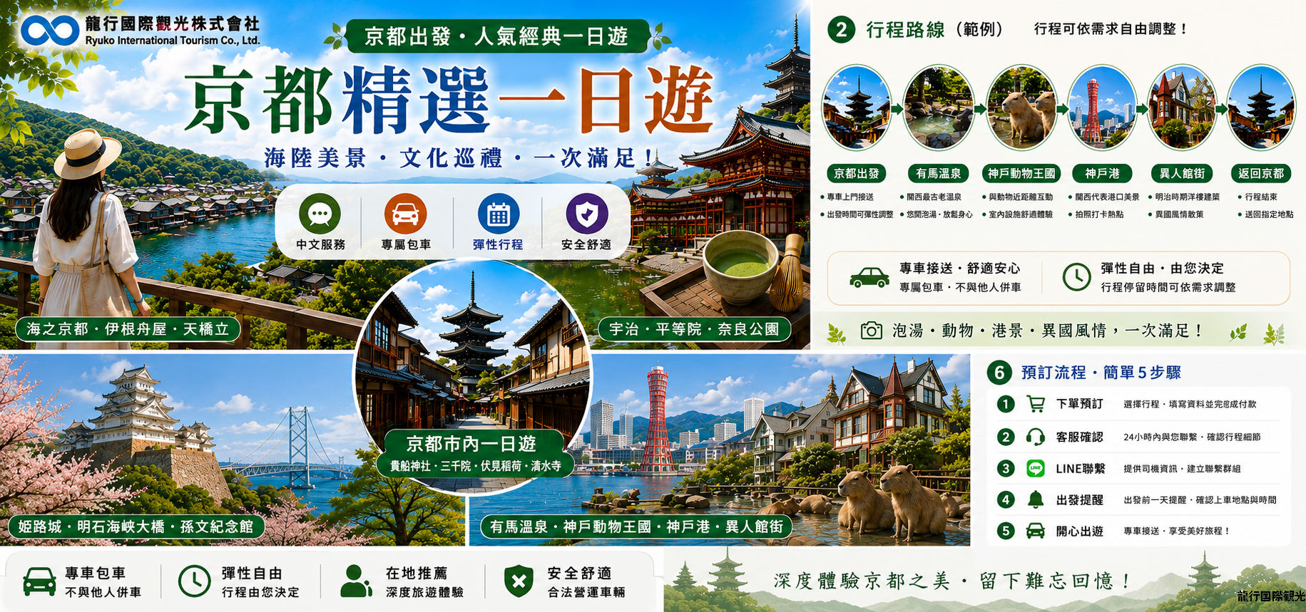 京都出發｜關西精選包車一日遊Kyoto Private Charter Tour｜Custom Day Trips to Kyoto, Nara, Kobe, Amanohashidate